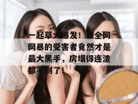 一起草大爆发！被全网网暴的受害者竟然才是最大黑手，房塌得连渣都不剩了！